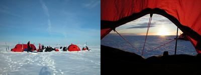 First Camp, Through the Tent  Flaps 